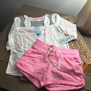 New Matching Cat & Jack Toddler Girl Two Piece Set
